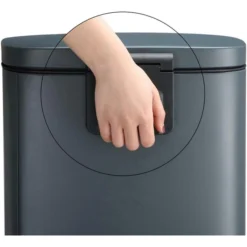 Songmics Mülleimer LTB01L, Rauchgrau, Aus Metall, 30 Liter -Songmics Verkaufsgeschäft e8dcd5fc31b21fc73369f18eabd594e60cac4fb3 muelleimer songmics ltb01l rauchgrau