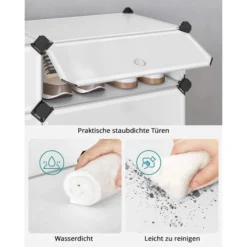 Songmics Schuhregal Für 20 Paar, Aus Kunststoff, 43 X 173 X 31cm, 10 Fächer Mit Türen, Transparent -Songmics Verkaufsgeschäft edfc2e63503471c5838e02524b2515687cdf91a8 schuhregal songmics fuer 20 paar aus kunststoff