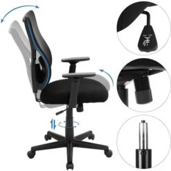 Songmics Bürostuhl OBN36BK, Schwarz, Stoff / Netz, Belastbar Bis 120 Kg 7 Songmics Bürostuhl OBN36BK, Schwarz, Stoff / Netz, Belastbar Bis 120 Kg -Songmics Verkaufsgeschäft ee764ddad2b09e64049c2397233559a01f0c9548 buerostuhl songmics obn36bk