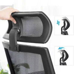 Songmics Bürostuhl OBN55BK, Schwarz, Stoff / Netz, Mit Kopfstütze, Bis 120 Kg -Songmics Verkaufsgeschäft ef6daebbd05b68598565bbb46ac3e7ce39ffe06e buerostuhl songmics obn55bk