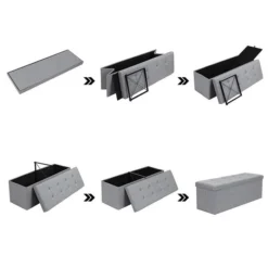 Songmics Sitztruhe Hellgrau, 110 X 38 X 38cm, Mit 120L Stauraum, Leinen, Bis 300kg Belastbar 8 Songmics Sitztruhe Hellgrau, 110 X 38 X 38cm, Mit 120L Stauraum, Leinen, Bis 300kg Belastbar -Songmics Verkaufsgeschäft f004f3ce7d80bdc0b253c89f3b39fe45b128f2b6 sitztruhe songmics hellgrau 110 x 38 x 38cm