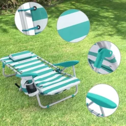 Songmics Klappstuhl GCB62JW, Metall/Stoff, Grün/weiß, Bis 150 Kg -Songmics Verkaufsgeschäft f08f562ad493bd40646dac765837c09f07dac478 klappstuhl songmics gcb62jw