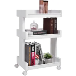 Songmics Küchenwagen KSC01WT, Mit Rollen, Weiß, 45 X 70 X 32cm, Aus Kunststoff -Songmics Verkaufsgeschäft f32574c7cec44bcf1dd34a66dcad43fc74804373 kuechenwagen songmics ksc01wt mit rollen