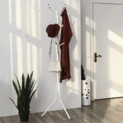 Songmics Garderobenständer RCR19W, Mit 12 Haken, Metall, Weiß -Songmics Verkaufsgeschäft f3e940544c98c2f6ed25b2c19316979842b154c6 garderobenstaender songmics rcr19w