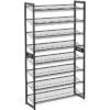 Songmics Schuhregal Für 32 Paar, Aus Metall, Stapelbar, 92,5 X 163,5 X 30,7cm, 8 Etagen Schwarz