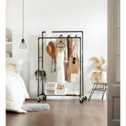 Songmics Garderobenständer HSR60B, Bis 110 Kg, Mit Rollen, Metall, Schwarz 14 Songmics Garderobenständer HSR60B, Bis 110 Kg, Mit Rollen, Metall, Schwarz -Songmics Verkaufsgeschäft fab9b1ea5c9bb198fdd446e9ca910ba0a4ee1d73 garderobenstaender songmics hsr60b bis 110 kg